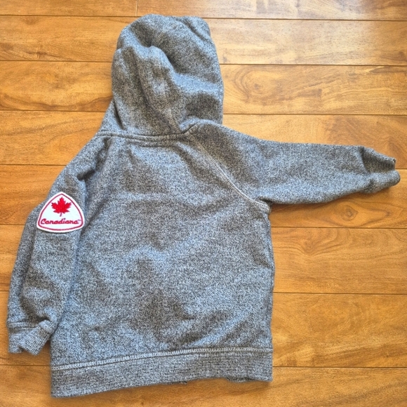 Canadiana Toddler Grey Zip-Up Hoodie – Size 2T - Picture 4 of 4